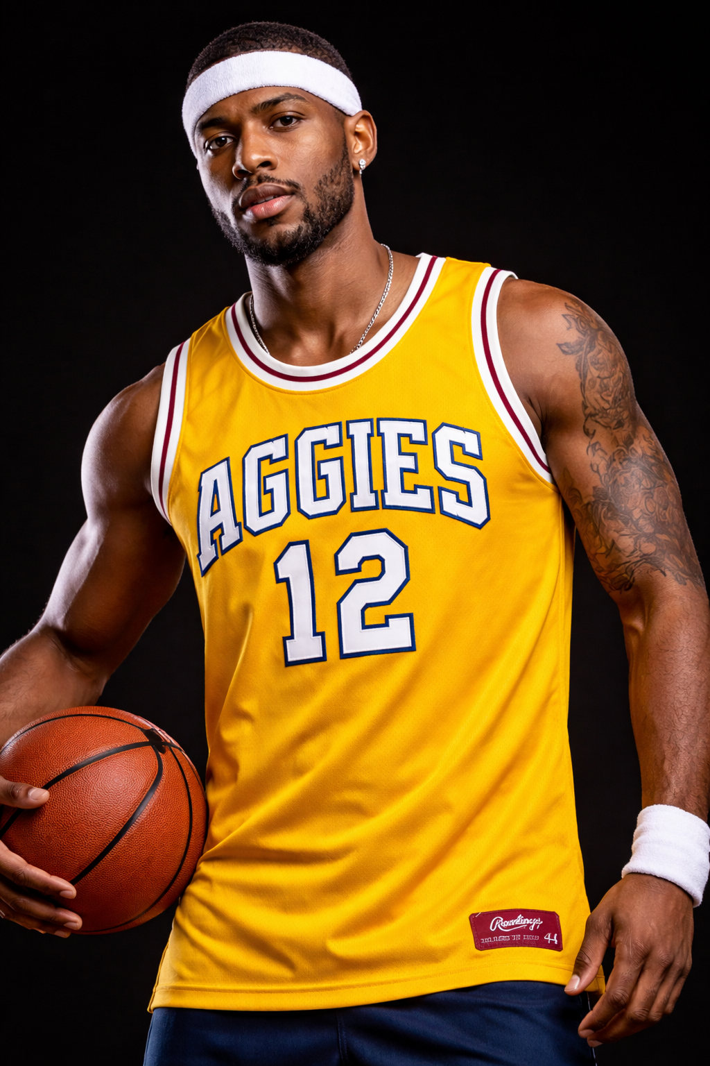 🔥 HBCU Legacy Edition – Aggies Custom Basketball Jersey (Gold Classic)