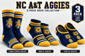 Aggie Pride 3-Pack Socks – Crew, Ankle & Footie
